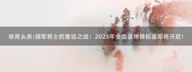 体育头条:拥军将士的集结之战：2023年全国篮球锦标赛即将开启!
