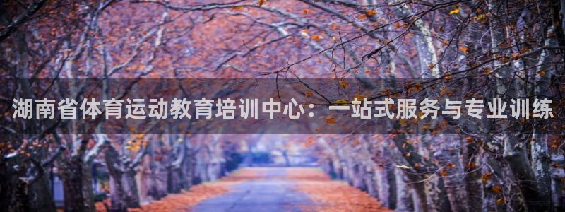 湖南省体育运动教育培训中心：一站式服务与专业训练